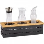 GET GL-CRF-40 Silhouette 40 oz. Glass Decanter with Dripless Stainless Steel Lid