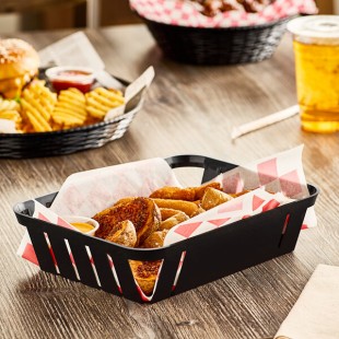 Carlisle 4403103 Stackable Black Munchie Basket 10 3/8