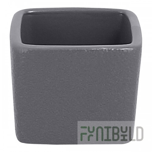 RAK Porcelain Neo Fusion 2.1 oz. Stone Gray Stackable Porcelain Ramekin - 12/Case