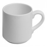 Ariane Prime 2.03 oz. Warm White Round Divided 2-Compartment Porcelain Sauce Dish - 12/Case