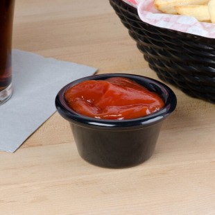 Carlisle 4312203 Black 2 oz. Smooth Plastic Ramekin - 48/Case Carlisle 4312203 Black 2 oz. Smooth Plastic Ramekin - 48/Case