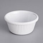 Acopa 6 oz. Bone White Fluted Melamine Ramekin - 12/Case