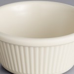 Acopa 6 oz. Bone White Fluted Melamine Ramekin - 12/Case