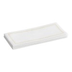 Choice Linen-Feel Gold Border Customizable 1/6 Fold Guest Towel - 500/Case