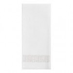 Choice Linen-Feel Gold Border Customizable 1/6 Fold Guest Towel - 500/Case