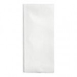 Choice Linen-Feel Gold Border Customizable 1/6 Fold Guest Towel - 500/Case