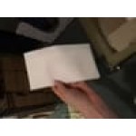 Choice Linen-Feel Gold Border Customizable 1/6 Fold Guest Towel - 500/Case