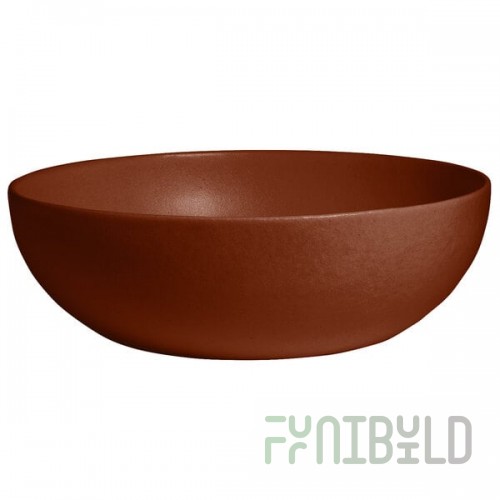 G.E.T. Enterprises BRD18-MOD-CH Bugambilia 15.9 Qt. Smooth MOD Finish Chocolate Resin-Coated Aluminum Extra Large Deep Round Bowl