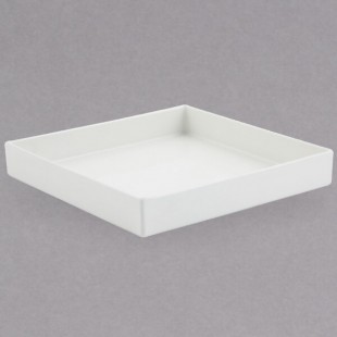 Bon Chef 9516S 48 oz. White Sandstone Finish Cast Aluminum Straight Sided Square Bowl Bon Chef 9516S 48 oz. White Sandstone Finish Cast Aluminum Straight Sided Square Bowl