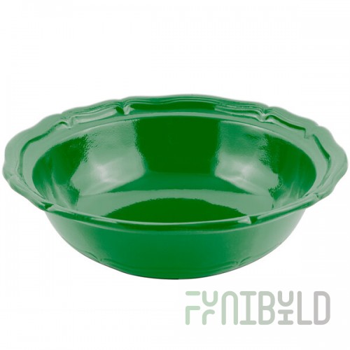 Bon Chef 9054 Queen Anne 10 Qt. Calypso Green Sandstone Finish Cast Aluminum Salad Bowl