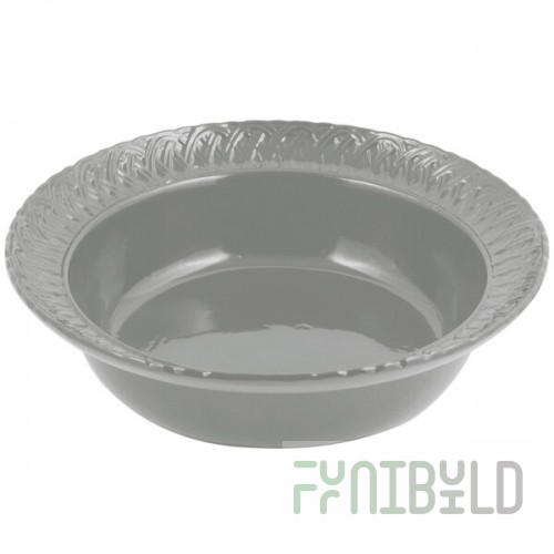 Bon Chef 2307 2.5 Qt. Platinum Gray Sandstone Finish Cast Aluminum Trellis Bowl