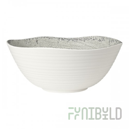 Creations Pompeii from Steelite International 4 Qt. Stone Melamine Round Bowl - 8/Case