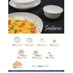 Elite Global Solutions B8342 Santorini White 43 oz. Round Melamine Coupe Bowl - 6/Case
