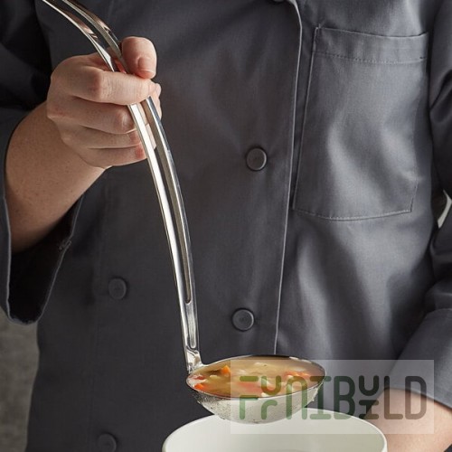 Vollrath 46739 Miramar® 4 oz. Stainless Steel Open Handle Ladle