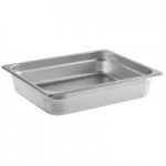 Choice Economy 8 Qt. Full Size Stainless Steel Chafer with Folding Frame - 3/Case