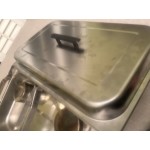Choice Economy 8 Qt. Full Size Stainless Steel Chafer with Folding Frame - 3/Case