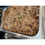 Choice Economy 8 Qt. Full Size Stainless Steel Chafer with Folding Frame - 3/Case