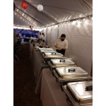 Choice Economy 8 Qt. Full Size Stainless Steel Chafer with Folding Frame - 3/Case