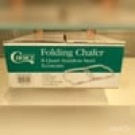 Choice Economy 8 Qt. Full Size Stainless Steel Chafer with Folding Frame - 3/Case
