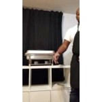 Choice Economy 8 Qt. Full Size Stainless Steel Chafer with Folding Frame - 3/Case
