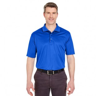National Patrol by Henry Segal Unisex Customizable Blue Short Sleeve Moisture Wicking Polo Shirt with UV Protection - Polyester Mesh -3X