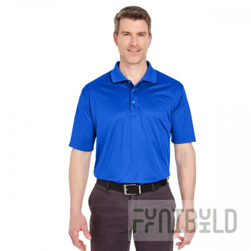 National Patrol by Henry Segal Unisex Customizable Blue Short Sleeve Moisture Wicking Polo Shirt with UV Protection - Polyester Mesh -3X
