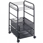 Safco 3293BL Onyx Black 3-Compartment Steel Mesh Breakroom Organizer - 14 5/8 Safco 3293BL Onyx Black 3-Compartment Steel Mesh Breakroom Organizer - 14 5/8