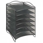Safco 3293BL Onyx Black 3-Compartment Steel Mesh Breakroom Organizer - 14 5/8 Safco 3293BL Onyx Black 3-Compartment Steel Mesh Breakroom Organizer - 14 5/8
