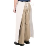 Intedge Ivory Poly-Cotton Bistro Apron with 2 Pockets - 38 Intedge Ivory Poly-Cotton Bistro Apron with 2 Pockets - 38