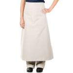 Intedge Ivory Poly-Cotton Bistro Apron with 2 Pockets - 38 Intedge Ivory Poly-Cotton Bistro Apron with 2 Pockets - 38