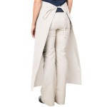 Intedge Ivory Poly-Cotton Bistro Apron with 2 Pockets - 38 Intedge Ivory Poly-Cotton Bistro Apron with 2 Pockets - 38