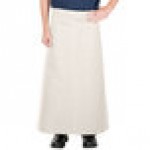 Intedge Ivory Poly-Cotton Bistro Apron with 2 Pockets - 38 Intedge Ivory Poly-Cotton Bistro Apron with 2 Pockets - 38