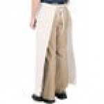 Intedge Ivory Poly-Cotton Bistro Apron with 2 Pockets - 38 Intedge Ivory Poly-Cotton Bistro Apron with 2 Pockets - 38