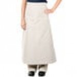 Intedge Ivory Poly-Cotton Bistro Apron with 2 Pockets - 38 Intedge Ivory Poly-Cotton Bistro Apron with 2 Pockets - 38