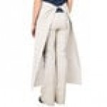 Intedge Ivory Poly-Cotton Bistro Apron with 2 Pockets - 38 Intedge Ivory Poly-Cotton Bistro Apron with 2 Pockets - 38