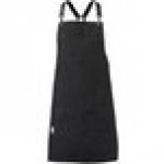 Mercer Culinary M63208BDBK Metro Edge Renegade Black Cotton Canvas Bib Apron with Adjustable Black Leather Cross-Back Straps, and 5 Pockets - 30 1/2 Mercer Culinary M63208BDBK Metro Edge Renegade Black Cotton Canvas Bib Apron with Adjustable Black Leather Cross-Back Straps, and 5 Pockets - 30 1/2