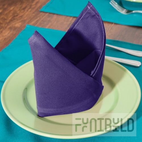 Intedge Purple 65/35 Polycotton Blend Cloth Napkins, 20