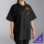 Uncommon Chef 0950 Black Customizable Six Snap Cook Shirt - L