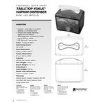 San Jamar H4004TBK Venue Black Pearl Mini Interfold Tabletop Napkin Dispenser San Jamar H4004TBK Venue Black Pearl Mini Interfold Tabletop Napkin Dispenser