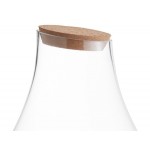 Acopa 4 Gallon Raindrop Glass Beverage Dispenser with Cork Lid and Wood Base Acopa 4 Gallon Raindrop Glass Beverage Dispenser with Cork Lid and Wood Base