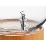 Acopa 4 Gallon Raindrop Glass Beverage Dispenser with Cork Lid and Wood Base Acopa 4 Gallon Raindrop Glass Beverage Dispenser with Cork Lid and Wood Base