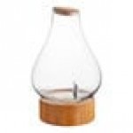Acopa 4 Gallon Raindrop Glass Beverage Dispenser with Cork Lid and Wood Base Acopa 4 Gallon Raindrop Glass Beverage Dispenser with Cork Lid and Wood Base