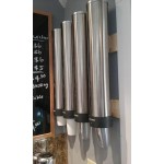 San Jamar C3400P Pull-Type Stainless Steel Wall Mount 12 - 24 oz. Cup Dispenser