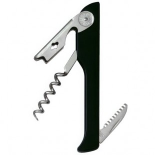 Franmara 2030-01 Customizable Hugger Waiter's Corkscrew with Black ABS Plastic Handle