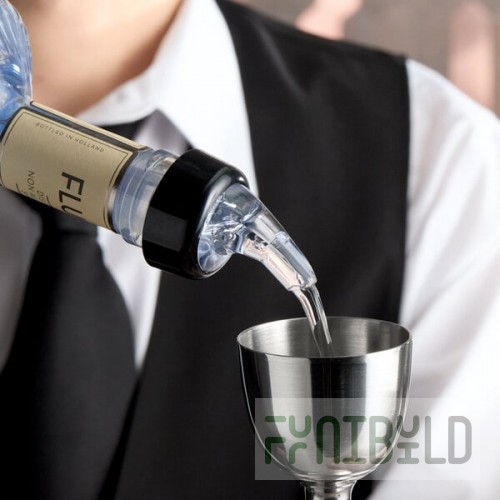 Acopa 1.125 oz. 3-Ball Measured Liquor Pourer with Collar
