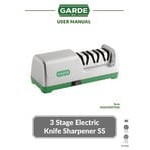 Garde XL KS3STGSS 3 Stage Heavy-Duty Stainless Steel Electric Knife Sharpener