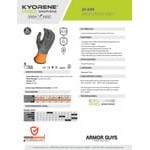 Armor Guys Kyorene Pro 20-099-L Gray 15 Gauge Graphene A9 Cut-Resistant Food-Safe Glove - Large - Pair