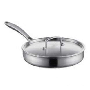 Vigor SS3 Series 6 Qt. Tri-Ply Stainless Steel Saute Pan with Cover and Helper Handle Vigor SS3 Series 6 Qt. Tri-Ply Stainless Steel Saute Pan with Cover and Helper Handle