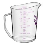 Cambro 100MCCW441 Camwear® 1 Qt. Purple Allergen-Free Polycarbonate Measuring Cup Cambro 100MCCW441 Camwear® 1 Qt. Purple Allergen-Free Polycarbonate Measuring Cup