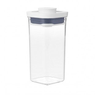 OXO Good Grips 0.5 Qt. Clear Square SAN Plastic Food Storage Container with White POP Lid